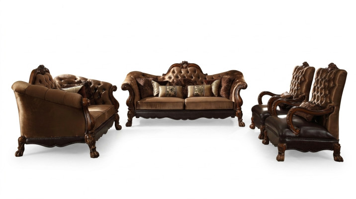 4-piece sofa set Baroque Rococo design sofa upholstery seating group couch