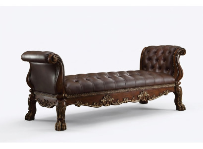 Chesterfield Chaise Longue Ottoman Sofa Genuine Leather Relax Chaise