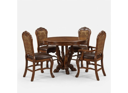 Set of 4 Chairs Real Wood Upholstered Seat Dining Room Suite Dining Chairs