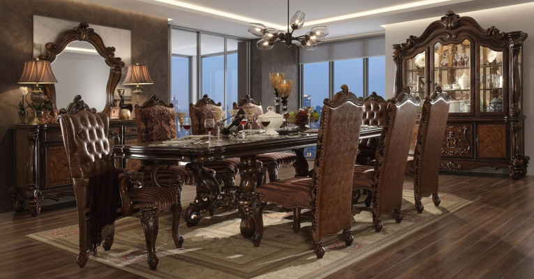 Complete dining room set table sideboard mirror 8x chairs set group