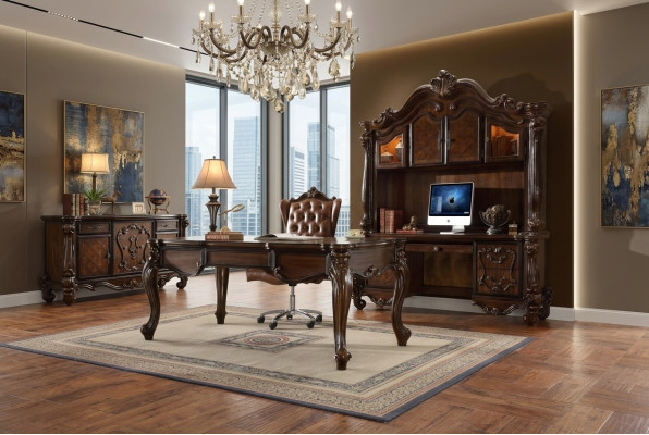 Noble luxury office room set desk + armchair + computer table