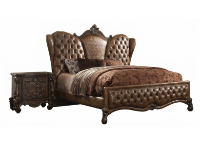 Chesterfield Bed 2x Nightstands 3-piece Set Furniture Baroque Rococo Bedroom Set