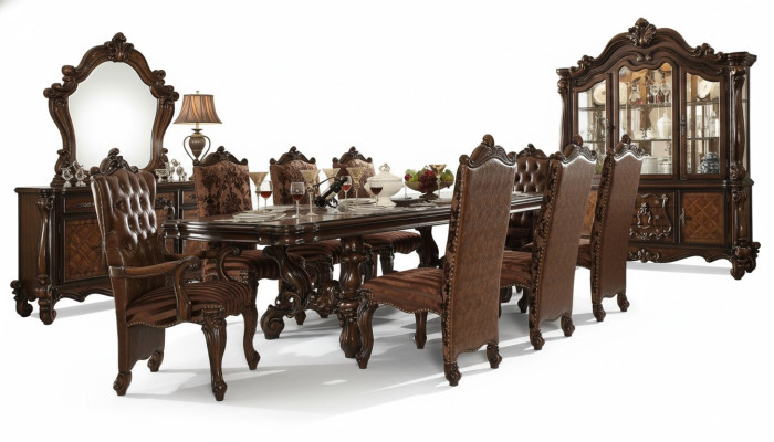Royal dining table wood luxury tables Rococo Baroque style dining room