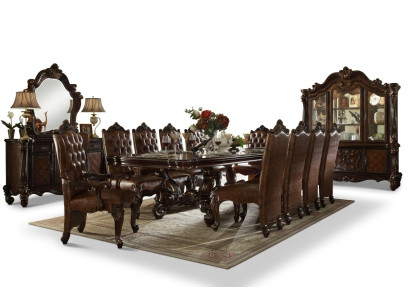 Dining set 9-piece Baroque Rococo table 8x chairs chair group