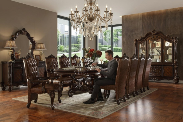 Dining table set dining room living room wood baroque rococo tables