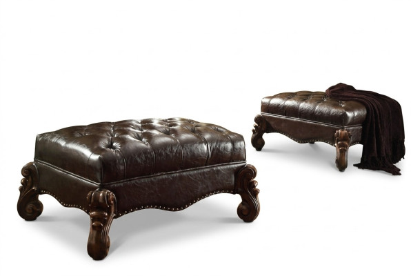 Footstool Ottoman Upholstered Stool Seating Stool Ottoman Stool Chesterfield Baroque