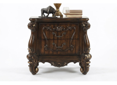Classic bedside cabinet nightstand solid console shelf bedroom wood new