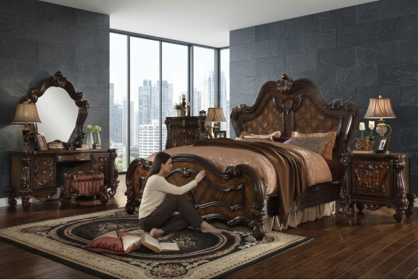 Dressing table mirror stool luxury console bedroom dresser baroque style