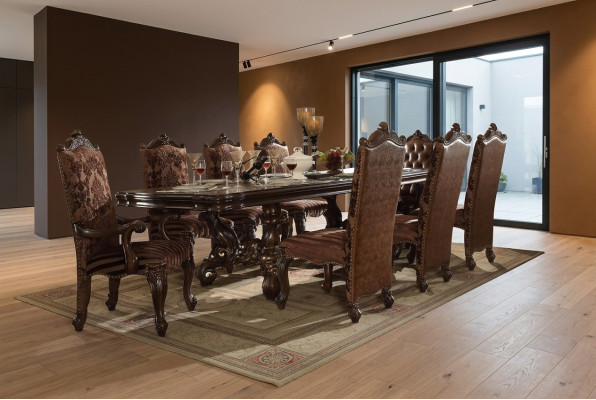 Classic Brown Chesterfield Chairs Designer x6 Leather Chairs Chair Set 6-piece.