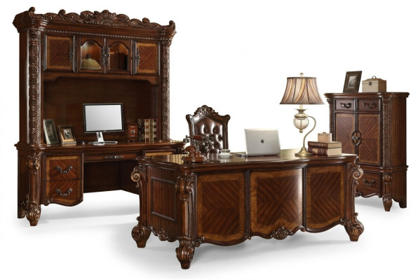 Office desk, armchair, computer desk, table, wooden table, chair, 3-piece furniture set.