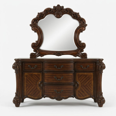 Mirror Dresser Decorative Cabinet Dressers Sideboard Bedroom Set Wood