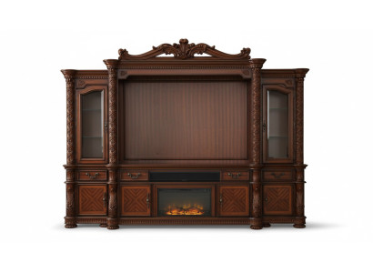 Designer living room classical decorative TV wall unit media wall TV wall