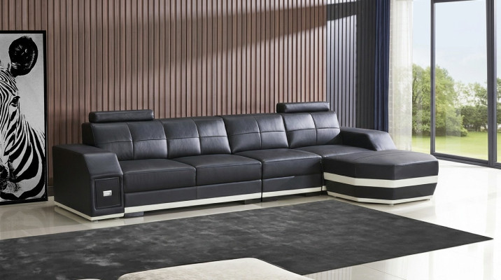 Leather sofa living landscape corner suite design modern L-shape corner sofa