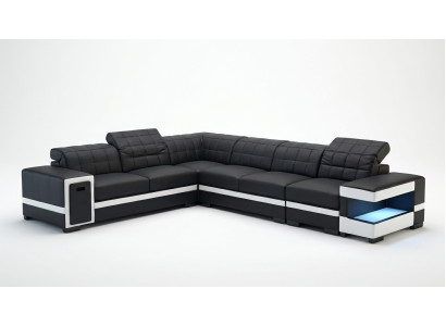 Designer sofa couch corner sofa upholstery decoration set living landscape L-shape