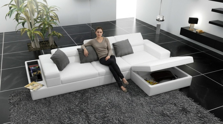 Corner sofa upholstery couch seat corner leather sofa L-shaped living landscape