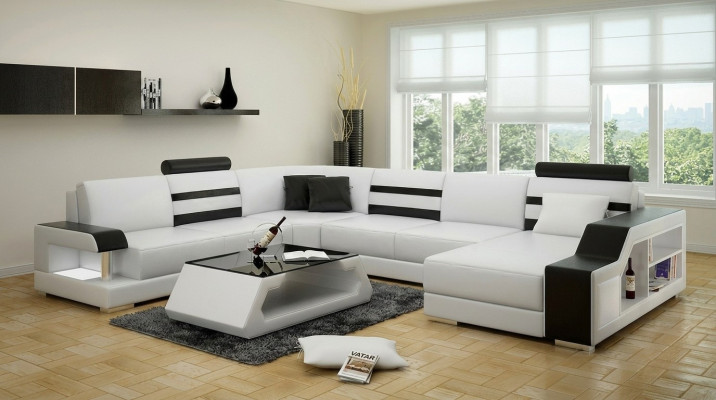 Corner sofa couch upholstery corner set living landscape leather design corner U shape