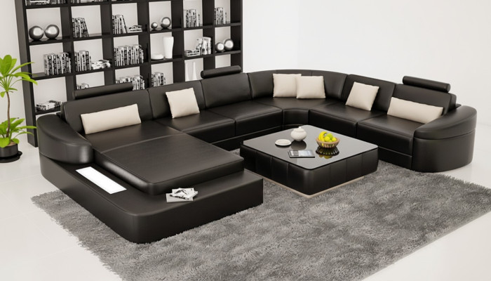 Leader Modern Couch Landscape Leather Sofa Sofa Suite Furniture Sofa U-Shape New