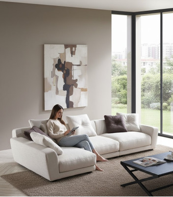 Design corner sofa L-shaped couch upholstery fabric sofas luxury living room