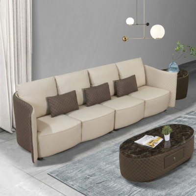 Sofa Couch Upholstery Sofas 4-Seater Textile large XXL Living Room Couches Leather