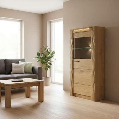 Wall cabinet cabinets showcase glass design tall wood showcases living room furniture