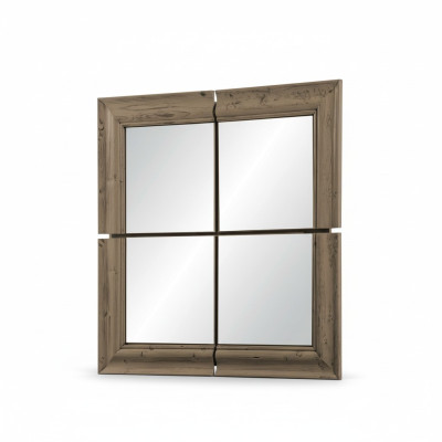 Wall mirror wood frame mirror furniture new 105*105cm glass frame wall XXL modern