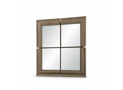Wall mirror wood frame mirror furniture new 105*105cm glass frame wall XXL modern