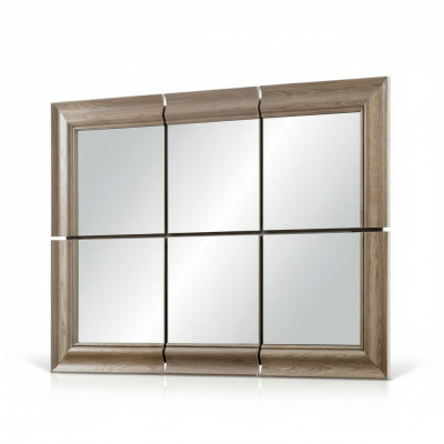 Modern Large Mirror Wall Mirror Real Wood Frame Hanging Mirror New 146x105cm