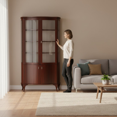 Classic display cabinet cupboard cabinets vitrines wood living room sideboards