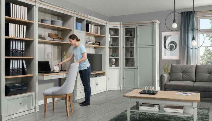 Corner cabinet installation, built-in wall cabinets, designer furniture