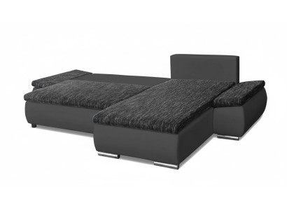 Design corner sofa sleeper sofa bed function couch leather textile upholstery sofas
