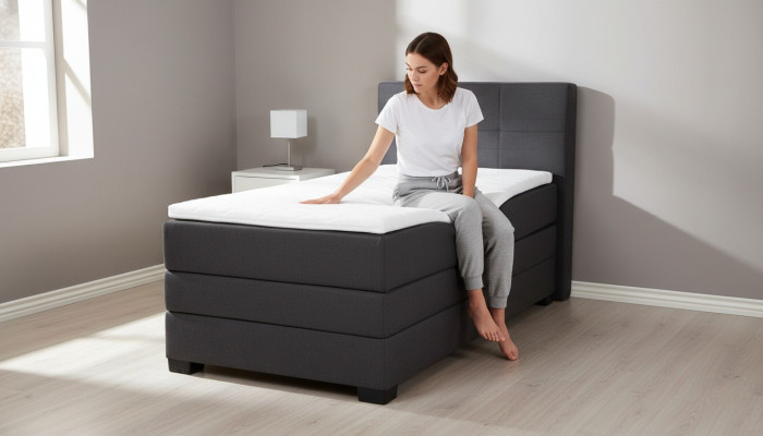 Box spring bed hotel beds 90x200cm complete with bed box including topper