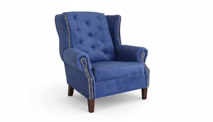 Armchair TV Sofa 1-Seater Couch Designer Textile Sofas Upholstered Wing Chair