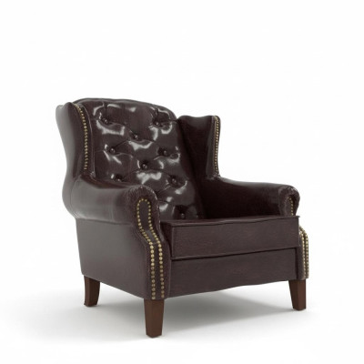 Design armchair leather luxury TV relax couch 1-seater sofa lounge club