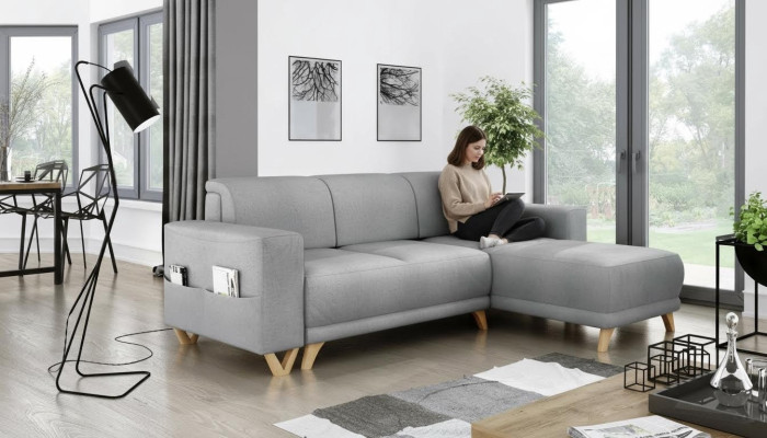 Design corner sofa L-shaped sofa couch bed function sofa bed upholstery textile