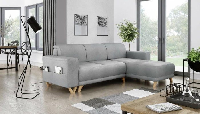 Design corner sofa L-shaped sofa couch bed function sofa bed upholstery textile