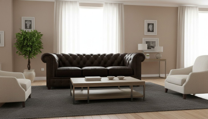 Classic Chesterfield Couch Sofa 3-Seater Sofas Upholstered Three-Seater