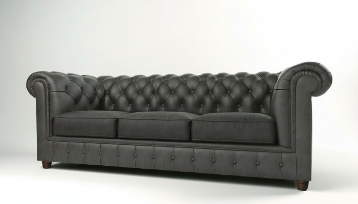 Three-seater Chesterfield sofa upholstered couch seat suite 3-seater couches