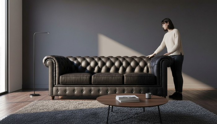 Designer Sofa 3-Seater Chesterfield Couch Upholstered Sofas Three-Seater Couches Seating