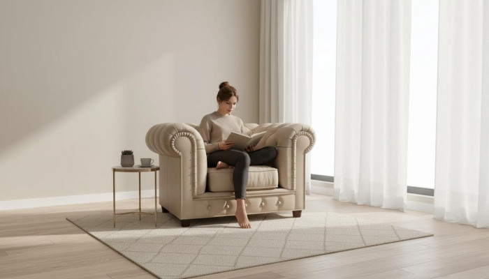 Elegant design Chesterfield upholstered armchair TV seat lounge club textile