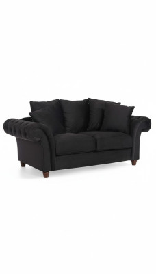 Design Sofa 2-Seater Chesterfield Fabric Couch Sofa Upholstery Sofas Two-Seater New