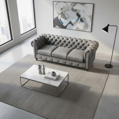 Designer sofa 3-seater Chesterfield couch upholstered sofas three-seater seat