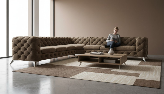 Corner sectional sofa Chesterfield sofa upholstery suite couch living landscape