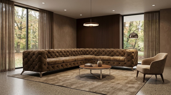 Corner sectional sofa Chesterfield sofa upholstery suite couch living landscape