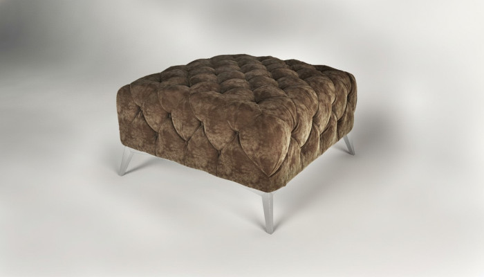 Footstool Ottoman Pouf Chesterfield Stool Upholstered Ottoman Design Velvet