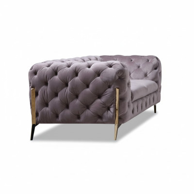 Design Chesterfield Sofa 2-seater Couch Upholstery Fabric Sofas Velvet New Two-seater