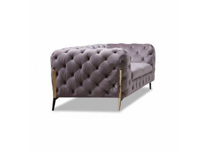 Design Chesterfield Sofa 2-seater Couch Upholstery Fabric Sofas Velvet New Two-seater