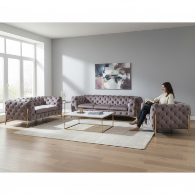 Designer Chesterfield Sofa Set Sofa Couch Upholstery Set 321 Seating Group New