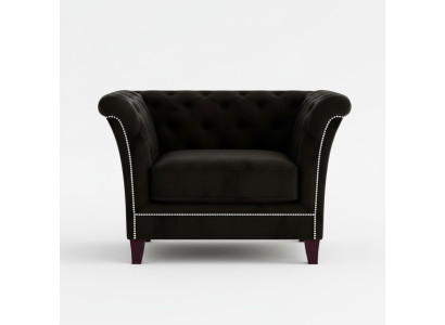 Chesterfield Armchair Couch Upholstery 1-Seater Velvet Design Couches Deco Sofas