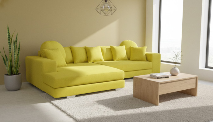 Yellow corner sofa corner couch corner suite upholstered sofa couches sofas living landscape