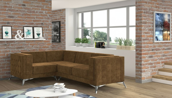 Fabric L-shape couch living area corner sofa set modern design sofa